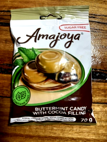 Amajoya Sugar free Buttermint candy with cocoa filling