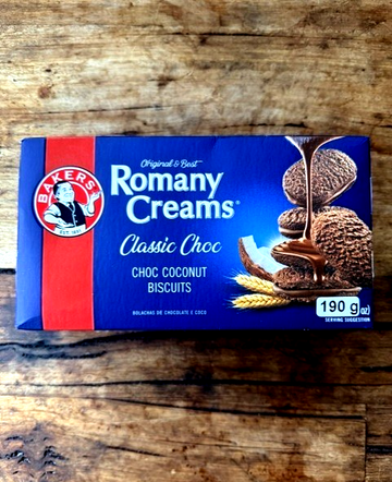 Romany Creams Classic Choc coconut Biscuits