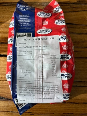 Crown Traditional Boerwors spice