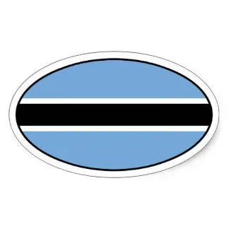 Botswana Sticker Flag 10x12x11