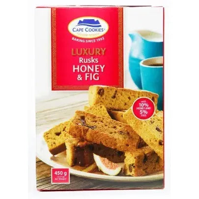 Cape Cookies RUSK Honey & Fig  450g Bag