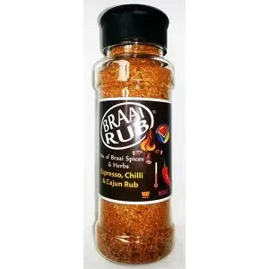 HUGO's Braai Rub Shaker- Espresso, Chilli & Cajun 350g