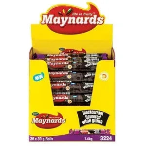 Maynard Wine Gum ROLLS BLACKCURRANT 39g..