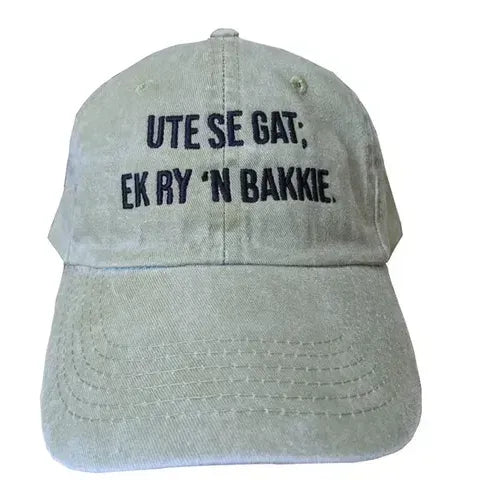 Cap Khaki Stone Wash Cotton- Ute se gat Bakkie