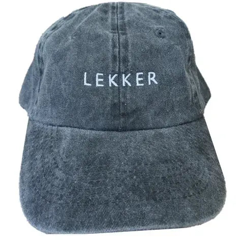 Cap BLACK Stone Wash Cotton- LEKKER