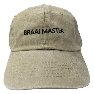 Cap Khaki Stone Wash Cotton- Braai Master